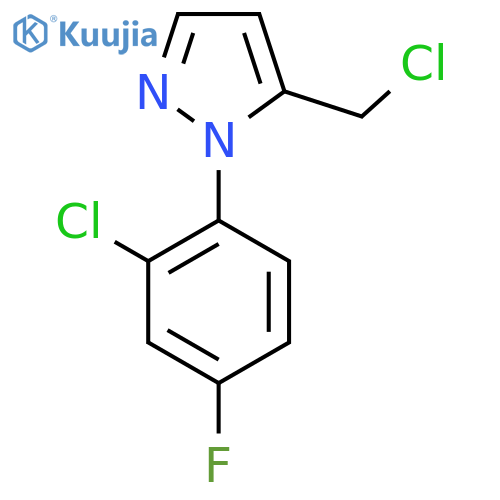 1-(2-chloro-4-fluorophenyl)-5-(chloromethyl)-1H-pyrazole structure
