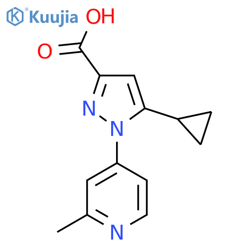 5-cyclopropyl-1-(2-methylpyridin-4-yl)-1H-pyrazole-3-carboxylic acid structure
