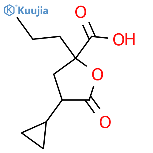 4-Cyclopropyl-5-oxo-2-propyloxolane-2-carboxylic acid structure