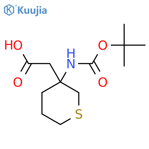 2-(3-{(tert-butoxy)carbonylamino}thian-3-yl)acetic acid structure