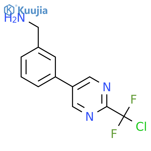 {3-2-(chlorodifluoromethyl)pyrimidin-5-ylphenyl}methanamine structure