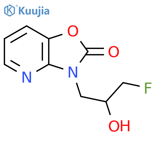 3-(3-fluoro-2-hydroxypropyl)-2H,3H-1,3oxazolo4,5-bpyridin-2-one structure