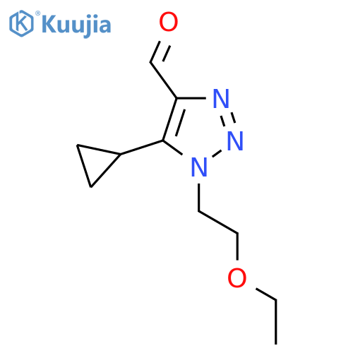 5-cyclopropyl-1-(2-ethoxyethyl)-1H-1,2,3-triazole-4-carbaldehyde structure