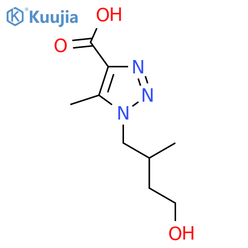 1-(4-hydroxy-2-methylbutyl)-5-methyl-1H-1,2,3-triazole-4-carboxylic acid structure