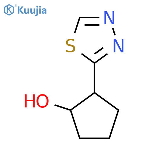 2-(1,3,4-Thiadiazol-2-yl)cyclopentan-1-ol structure