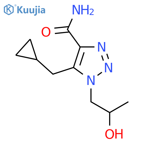 5-(cyclopropylmethyl)-1-(2-hydroxypropyl)-1H-1,2,3-triazole-4-carboxamide structure