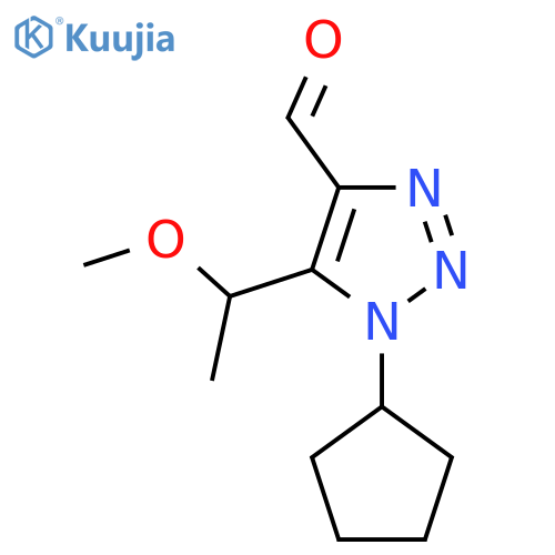 1-cyclopentyl-5-(1-methoxyethyl)-1H-1,2,3-triazole-4-carbaldehyde structure