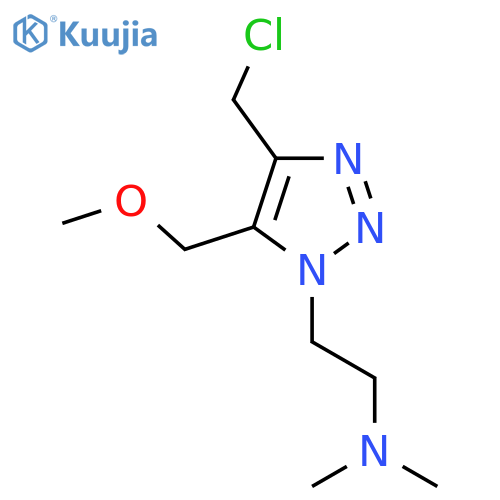 {2-4-(chloromethyl)-5-(methoxymethyl)-1H-1,2,3-triazol-1-ylethyl}dimethylamine structure