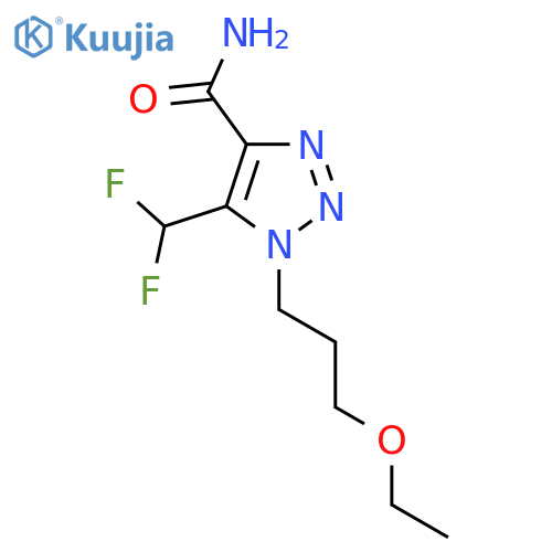 5-(difluoromethyl)-1-(3-ethoxypropyl)-1H-1,2,3-triazole-4-carboxamide structure