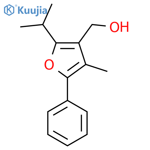 4-methyl-5-phenyl-2-(propan-2-yl)furan-3-ylmethanol structure