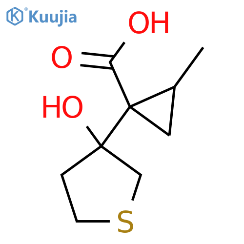 1-(3-hydroxythiolan-3-yl)-2-methylcyclopropane-1-carboxylic acid structure