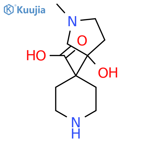 4-(3-hydroxy-1-methylpyrrolidin-3-yl)piperidine-4-carboxylic acid structure