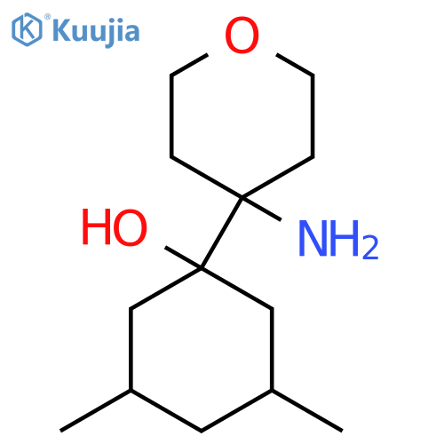 1-(4-aminooxan-4-yl)-3,5-dimethylcyclohexan-1-ol structure