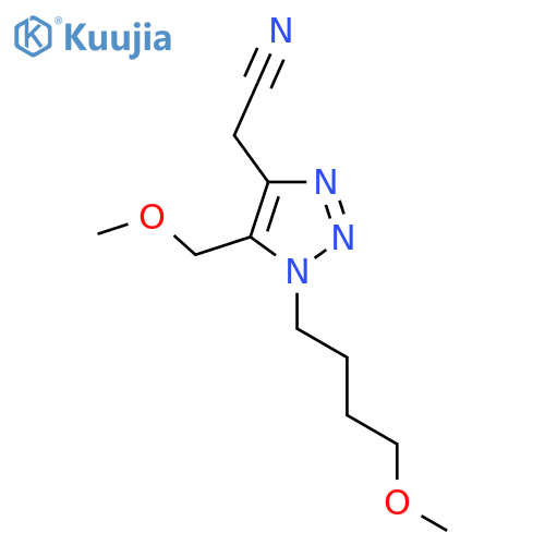 2-1-(4-methoxybutyl)-5-(methoxymethyl)-1H-1,2,3-triazol-4-ylacetonitrile structure