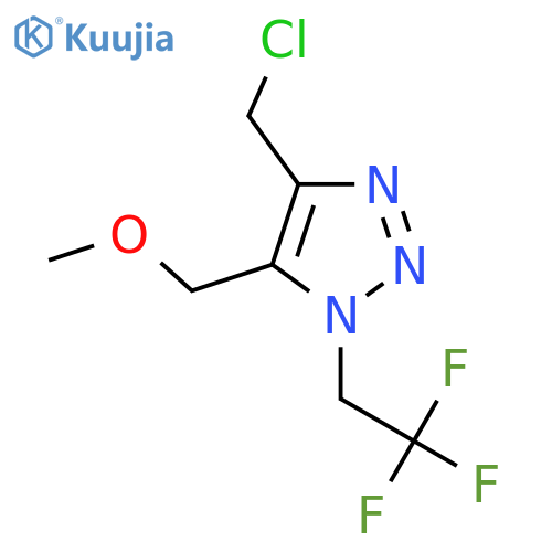 4-(chloromethyl)-5-(methoxymethyl)-1-(2,2,2-trifluoroethyl)-1H-1,2,3-triazole structure