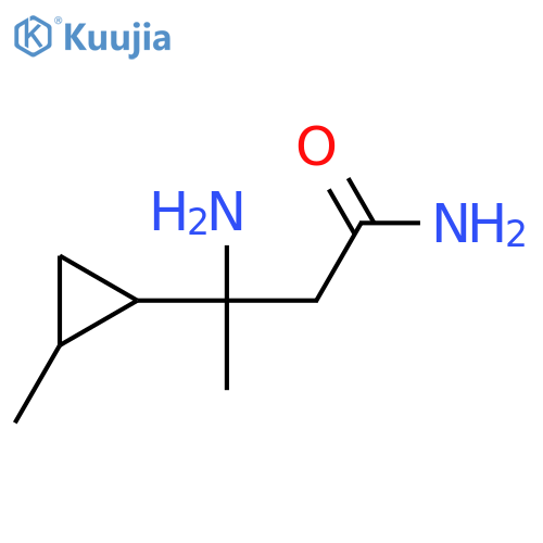 3-amino-3-(2-methylcyclopropyl)butanamide structure