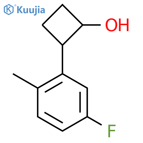 2-(5-fluoro-2-methylphenyl)cyclobutan-1-ol structure