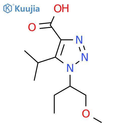 1-(1-methoxybutan-2-yl)-5-(propan-2-yl)-1H-1,2,3-triazole-4-carboxylic acid structure