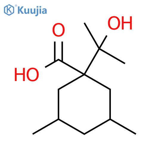 1-(2-hydroxypropan-2-yl)-3,5-dimethylcyclohexane-1-carboxylic acid structure