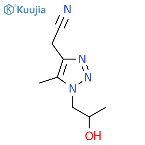 2-1-(2-hydroxypropyl)-5-methyl-1H-1,2,3-triazol-4-ylacetonitrile structure