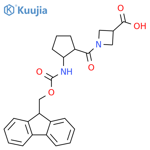 1-2-({(9H-fluoren-9-yl)methoxycarbonyl}amino)cyclopentanecarbonylazetidine-3-carboxylic acid structure