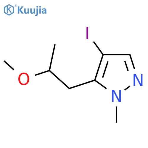 4-iodo-5-(2-methoxypropyl)-1-methyl-1H-pyrazole structure