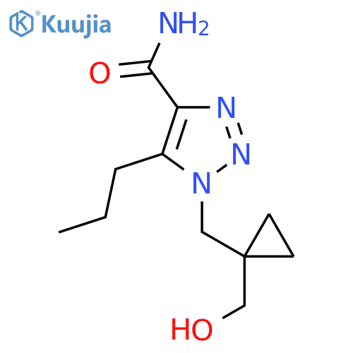 1-{1-(hydroxymethyl)cyclopropylmethyl}-5-propyl-1H-1,2,3-triazole-4-carboxamide structure