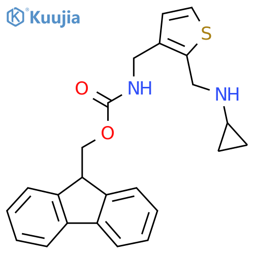 9H-fluoren-9-ylmethyl N-({2-(cyclopropylamino)methylthiophen-3-yl}methyl)carbamate structure