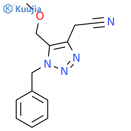 2-1-benzyl-5-(methoxymethyl)-1H-1,2,3-triazol-4-ylacetonitrile structure