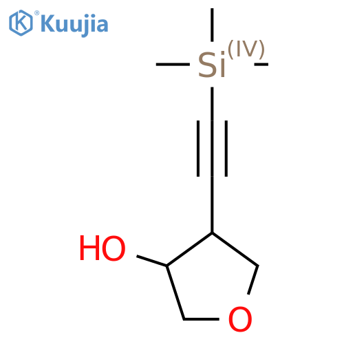 4-2-(trimethylsilyl)ethynyloxolan-3-ol structure