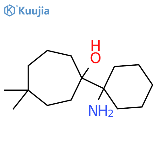 1-(1-aminocyclohexyl)-4,4-dimethylcycloheptan-1-ol structure