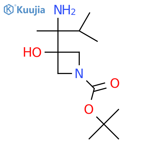 tert-butyl 3-(2-amino-3-methylbutan-2-yl)-3-hydroxyazetidine-1-carboxylate structure