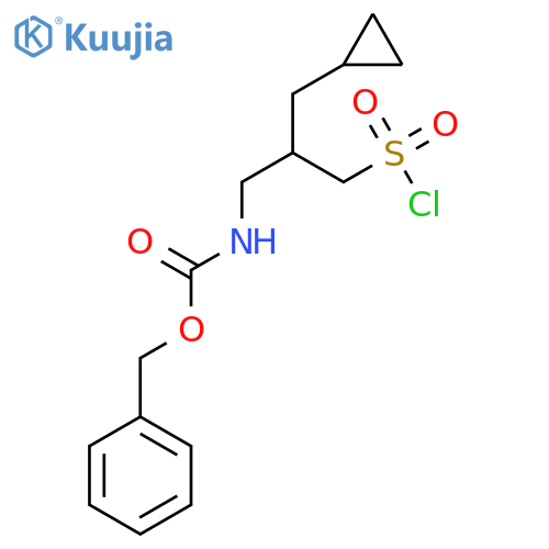 benzyl N-3-(chlorosulfonyl)-2-(cyclopropylmethyl)propylcarbamate structure