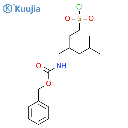 benzyl N-4-(chlorosulfonyl)-2-(2-methylpropyl)butylcarbamate structure