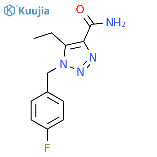 5-ethyl-1-(4-fluorophenyl)methyl-1H-1,2,3-triazole-4-carboxamide structure