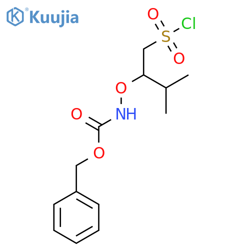 benzyl N-{1-(chlorosulfonyl)-3-methylbutan-2-yloxy}carbamate structure