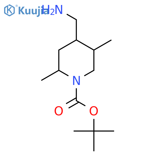 tert-butyl 4-(aminomethyl)-2,5-dimethylpiperidine-1-carboxylate structure