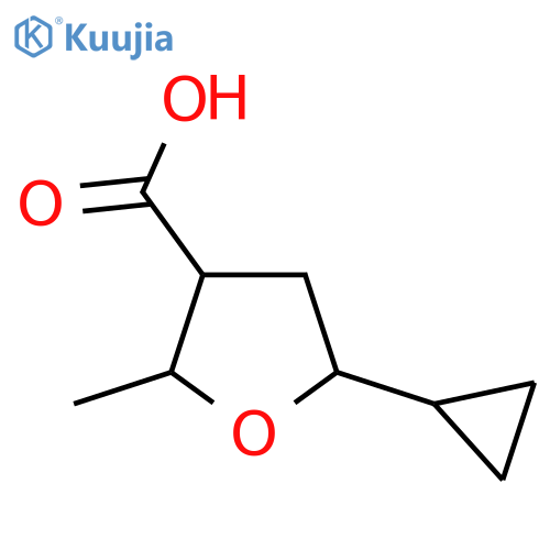 5-cyclopropyl-2-methyloxolane-3-carboxylic acid structure