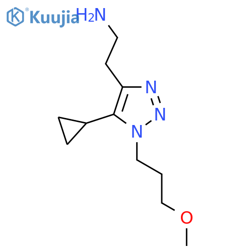 2-5-cyclopropyl-1-(3-methoxypropyl)-1H-1,2,3-triazol-4-ylethan-1-amine structure