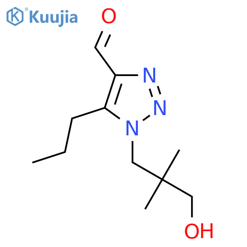 1-(3-hydroxy-2,2-dimethylpropyl)-5-propyl-1H-1,2,3-triazole-4-carbaldehyde structure