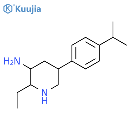 2-ethyl-5-4-(propan-2-yl)phenylpiperidin-3-amine structure