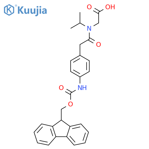 2-{2-4-({(9H-fluoren-9-yl)methoxycarbonyl}amino)phenyl-N-(propan-2-yl)acetamido}acetic acid structure