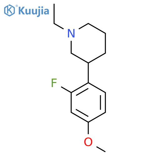 1-ethyl-3-(2-fluoro-4-methoxyphenyl)piperidine structure