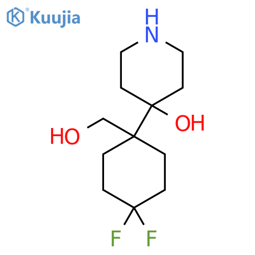 4-4,4-difluoro-1-(hydroxymethyl)cyclohexylpiperidin-4-ol structure