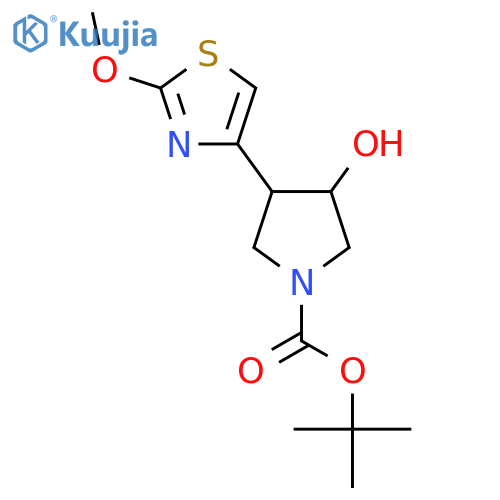 tert-butyl 3-hydroxy-4-(2-methoxy-1,3-thiazol-4-yl)pyrrolidine-1-carboxylate structure