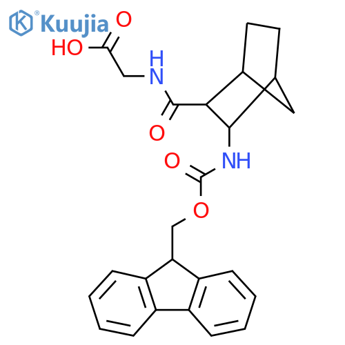 2-{3-({(9H-fluoren-9-yl)methoxycarbonyl}amino)bicyclo2.2.1heptan-2-ylformamido}acetic acid structure