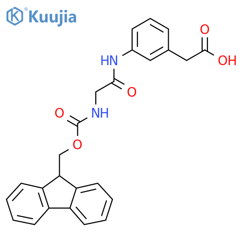 2-{3-2-({(9H-fluoren-9-yl)methoxycarbonyl}amino)acetamidophenyl}acetic acid structure