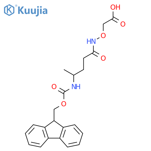 2-{4-({(9H-fluoren-9-yl)methoxycarbonyl}amino)pentanamidooxy}acetic acid structure