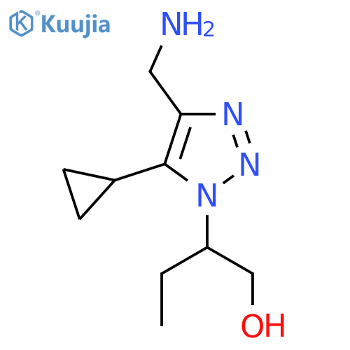 2-4-(aminomethyl)-5-cyclopropyl-1H-1,2,3-triazol-1-ylbutan-1-ol structure