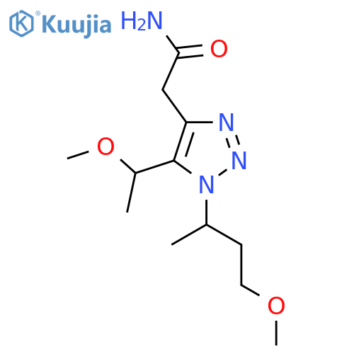 2-1-(4-methoxybutan-2-yl)-5-(1-methoxyethyl)-1H-1,2,3-triazol-4-ylacetamide structure